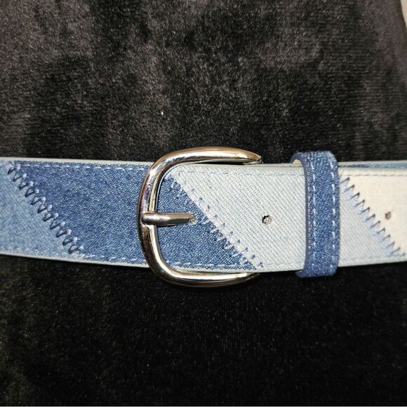 Wild Fable Denim Patchwork Buckle Belt Size XL NEW - Picture 4 of 6